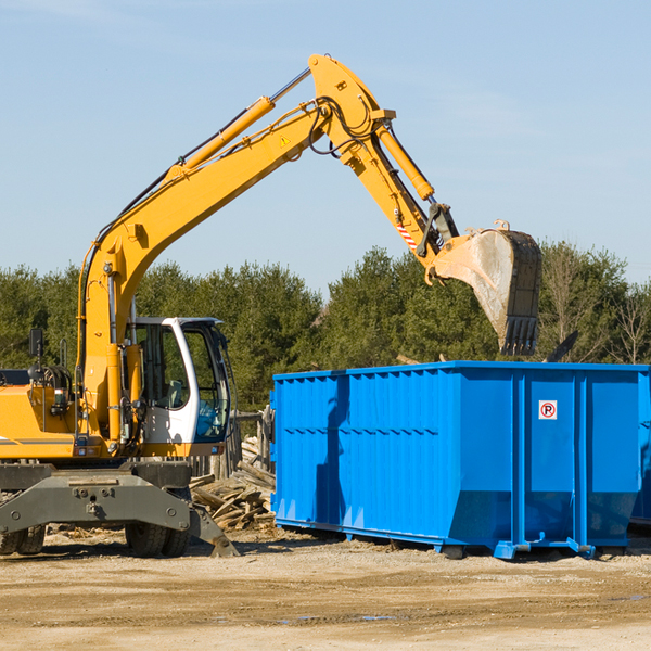 what size residential dumpster rentals are available in West Granby